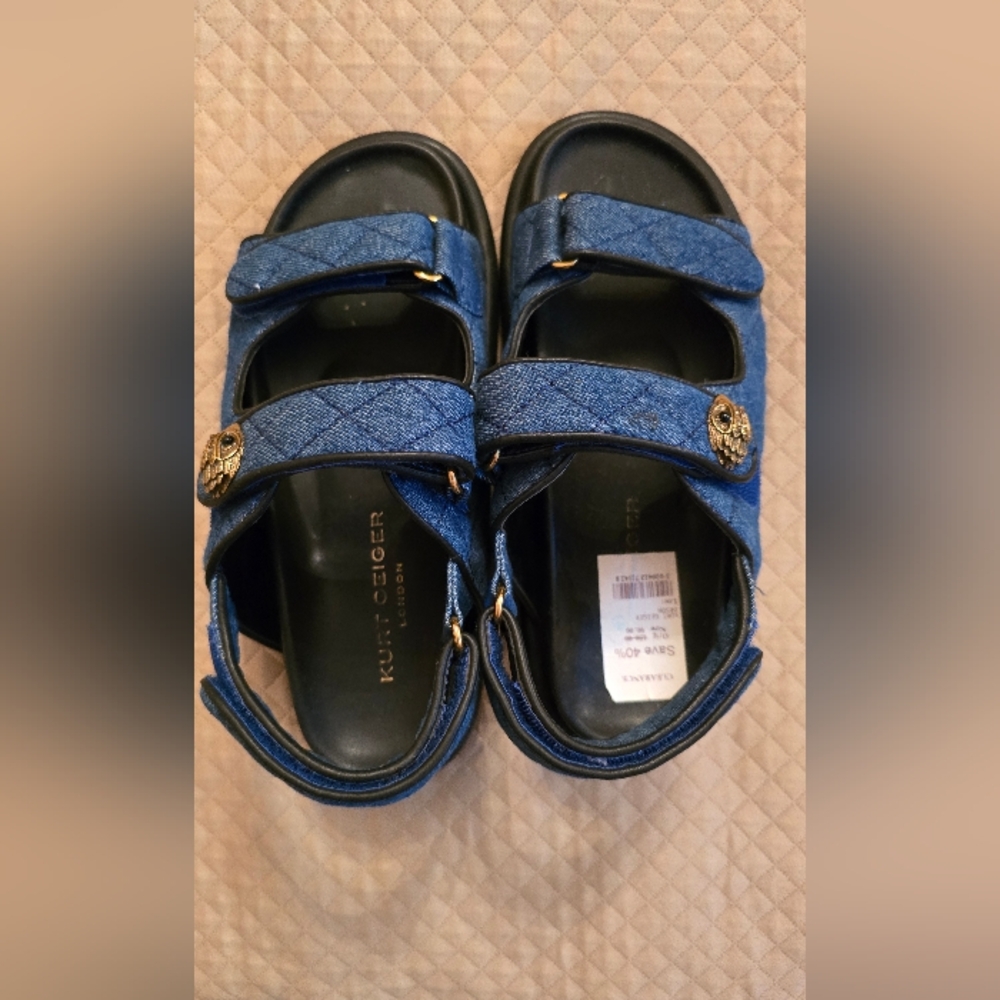 Kurt Geiger Blue Sandals with Adjustable Straps